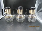 Vintage Set of 3 Pyrex Mini Individual Coffee Carafe made by Silex