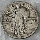 1928 D Standing Liberty Quarter 25C Silver .900 Fine Denver Mint Coin #17
