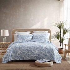 Tommy Bahama King Quilt Set - Palmday Blue