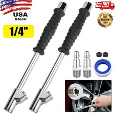 Extended Dual Head Air Chuck For Semi Trucks Dually Tires 14 Fnpt Heavy Duty