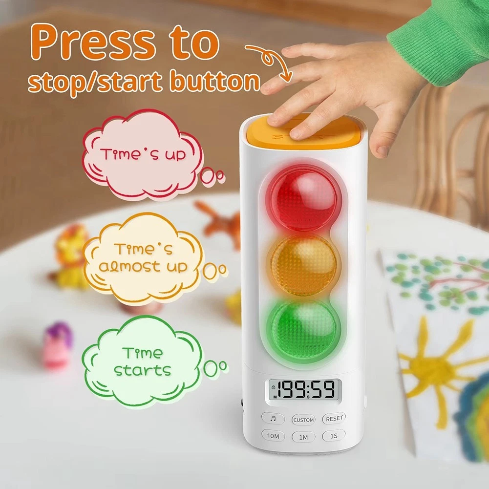 Visual Timer for Kids with Traffic Light Function, Audio, Digital LCD Display 9763
Opens in a new wi