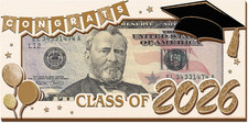 Graduation Money Holder Gift 2026 Class of 2026 Cash Gift Holder, Wooden Gradu