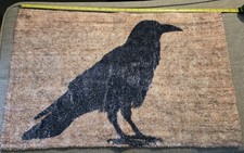 Raven Throw Rug Whimsical Witchy 