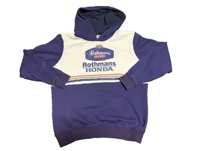 Rothmans Honda Racing Team Hoodie Sweatshirt Size L Vintage Formula 1 Motorcycle - Photo 1/4