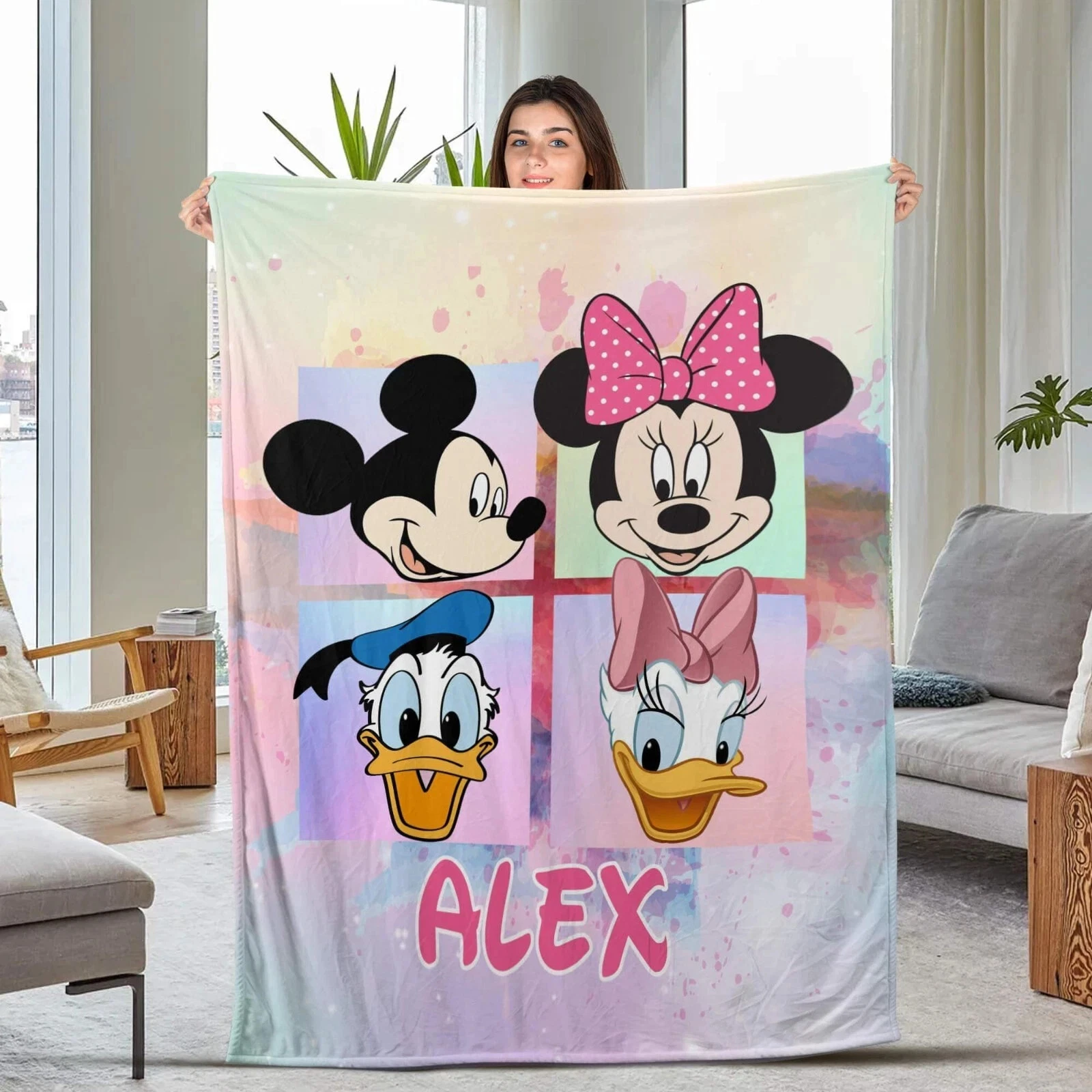 Personalized Disney Mickey And Friends Fleece Blanket