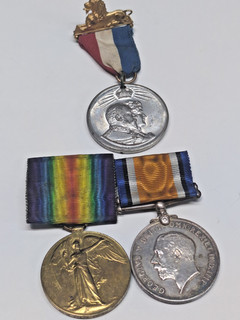 WW1 MEDALS 5014 PTE A MARCH 16TH LONDON RIFLES & 1902 CORONATION MEDAL