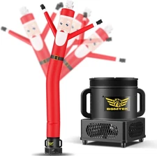 7FT Air Inflatable Waving Tube Man Set with Blower & Wheel, Colorful 