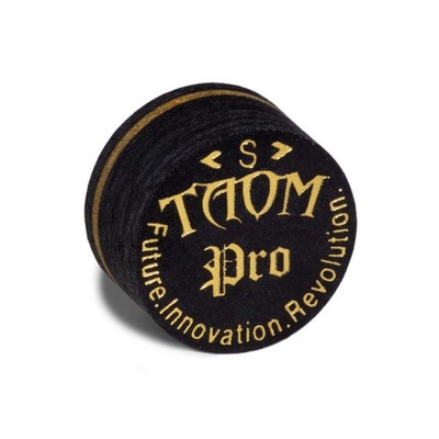 Taom Pro Laminated Pool Billiard Cue Tip - 14 mm - 1 pc (Soft) 14 mm, Black 