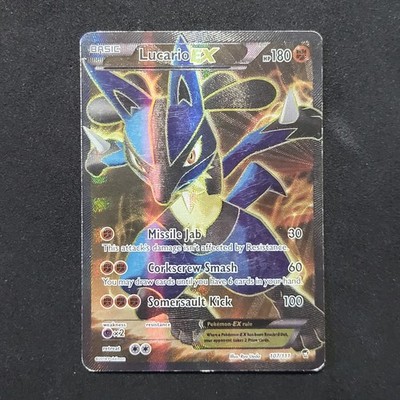 Pokémon Karte Lucario EX 107/111 - Full Art FFI Furious Fists ENG Englisch GD Gut