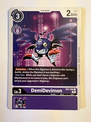 DemiDevimon EX1-056 C Digimon CCG | Classic Collection Near Mint Card