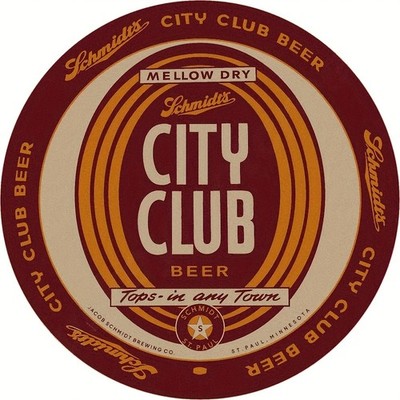 Schmidt's City Club Beer Logo Minnesota Tin Metal Signs Home Décor 8x8