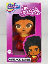 NEW Mattel Barbie Micro Teenies Plush 1st Black Barbie 3" Collectible Historic