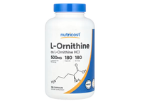 Nutricost, L-Ornithine, L-Ornithin, 500 Mg, 180 Kapseln