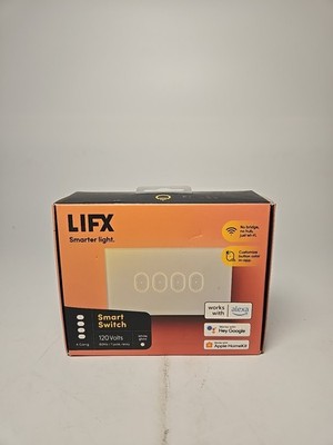 LIFX LFSWWHT4FUS 4 Button Smart Wi-Fi Switch for Dimmable Bulbs in White Gloss