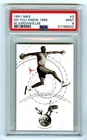 MICHAEL JORDAN & SPIKE LEE~RARE 1991 NIKE~DO YOU KNOW 1990~PSA-9 MINT NBA CARD#3