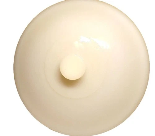 Vintage 9.5" Round Casserole Dish Lid White Milk Glass with Knob Handle