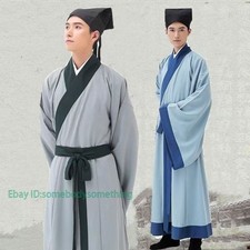 Song Dynasty Scholar Hanfu Men Robe Drama Performance Cosplay Stage Show Party