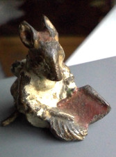 Miniature 17mm high Beatrix Potter Hunca-Munca Mouse Cold Painted Bronze Figure