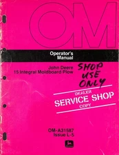 John Deere 15 Integral Moldboard Plow Operator's Manual OM-A31587 L-5