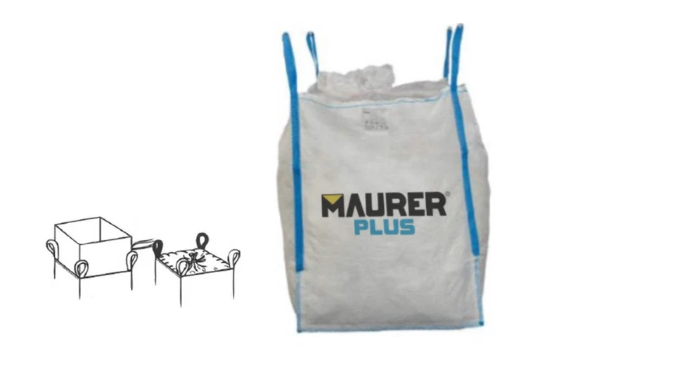 MAURER BIG BAGS SACCO MACERIE 90X90X120 TOP CARAMELLA FONDO CHIUSO 1500 KG