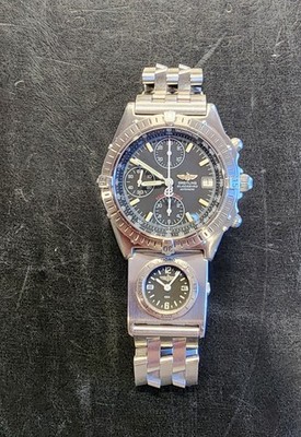 Breitling Chronomat Blackbird Men's Steel Watch UTC Dual Time