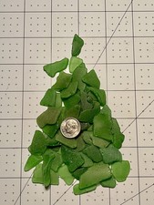 GR 2212 Genuine Surf-Tumbled Sea Glass   Frosted Green Ideal for Crafting  Col