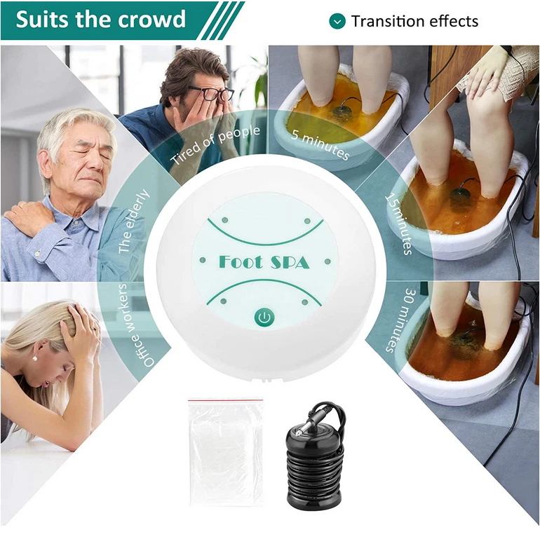 Máquina de limpieza de células de desintoxicación baños SPA de pies iónicos para uso portátil Home Club Foto 2 de 4