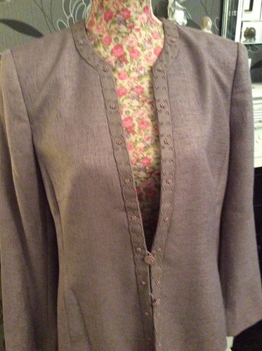 Jacques Vert Lilac Polyester Viscose Skirt Suit Size 12 & 14 Pristine - Picture 4 of 7