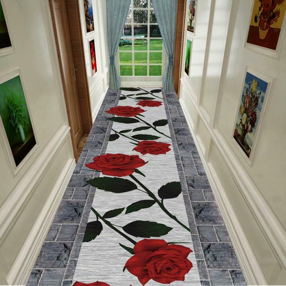 3D Flower Corridor Floor Mat Soft Flannel Non-slip Area Rug Bedroom Rug Carpets Standard magazynowy