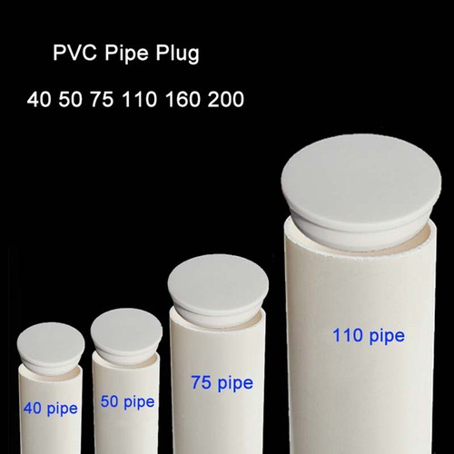 Tapón orificio de tubería de PVC tapón de silicona tapón de goma tapa final blanco 40-200 mm varios tamaños - Imagen 5 de 12
