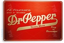 TIN SIGN Dr Pepper Cola Soda Kitchen Cottage Farm Store Metal Décor A340