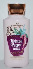 NEW BATH BODY WORKS TWISTED PEPPERMINT LOTION CREAM SHEA BUTTER VITAMIN E 8 OZ