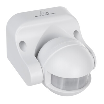 PIR Bewegungsmelder Maclean IP44 Weiß 12m Reichweite MCE358 W