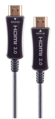 sky vision Aktives optisches HDMI-Hybridkabel, HDMI 2.0, 4 mm Ø, 18Gbit/s, 15 m