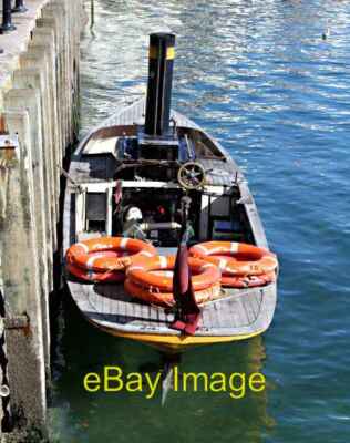 Foto 6x4 Aufstehen Steam Fowey Ein kleines dampfbetriebenes Boot festgemacht als nächstes t c2007