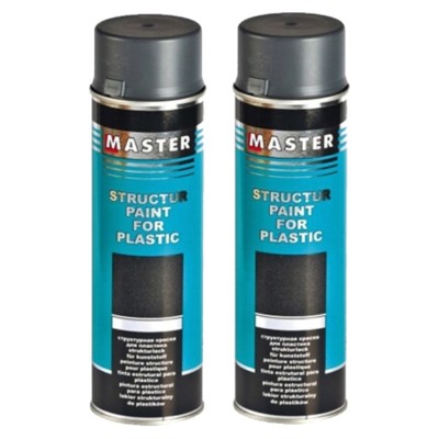 Strukturlack Kunststoff Schwarz 2 x 500ml Bumper Paint Troton Lack Spray Plastik