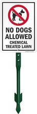 SmartSign 10 x 7 inch No Dogs Allowed Yard Sign, Chemical Treated 10x7 inches