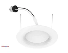 4pk EcoSmart 5 & 6 inch White Integrated LED Recessed Trim Light Soft White 650L