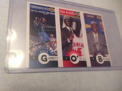 96 97 Upper Deck Kobe Bryant Jermaine Oneal And Kevin Garnett