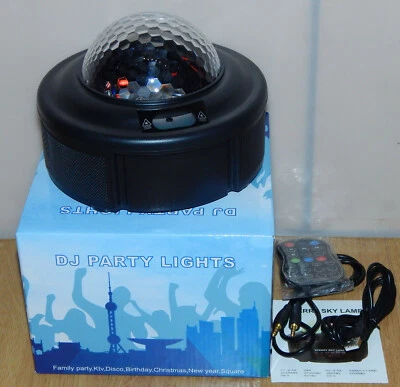 LED Projektor Sternenhimmel Nachtlicht Bluetooth Lautsprecher Party + Netzteil - Bild 1 von 4