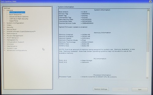 Dell OptiPlex 7060 Miro 6 cœurs i5-8500T 2,10 GHz 16 Go 256 Go SSD + 500 Go HDD, Win 11 - Photo 11/12