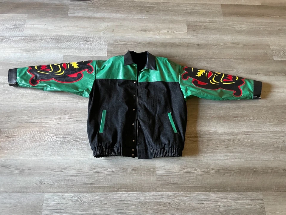 Винтажная мужская куртка большого размера джинсовая ткань XL XLarge 90-е y2k - Изображение 3 из 4