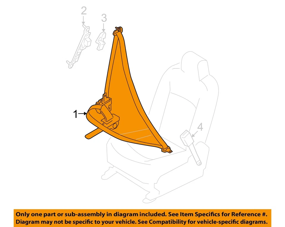 Used Front Left Seat Belt Front fits: 2013 Nissan Rogue bucket driver retractor Foto 3 de 4