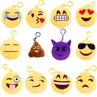 Baieshiji Emoji Mini Plush Pillows Keychain Decorations Kids Party Supplies F... on sale Baieshiji Emoji Mini Plush Pillows Keychain Decorations Kids Party Supplies F... on sale