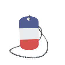 Dog Tag Flag Bunting France Dog Tag Aluminium 30 x 50mm