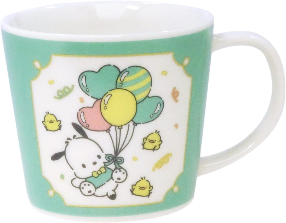 Sanrio Pochacco 35th Anniversary Mug 280ml Mint Blue Made in