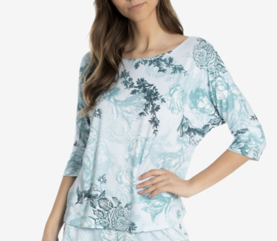 Linea Donatella Women's Pajama Top Multi Size S  3592
