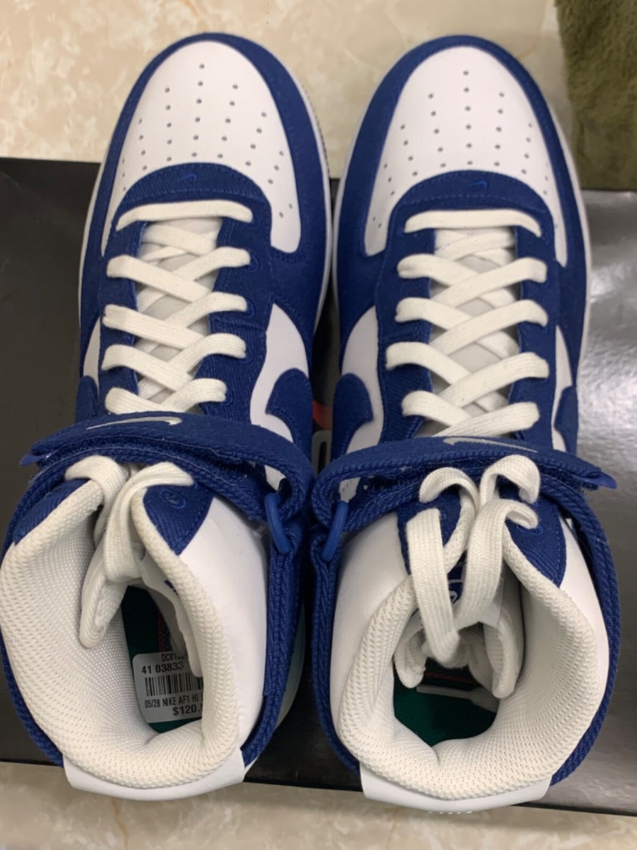 未使用品 Nike Air Force 1 High EMB Dodgers Nike Air Force 1 High EMB 'Dodgers' MLB White Royal Blue All