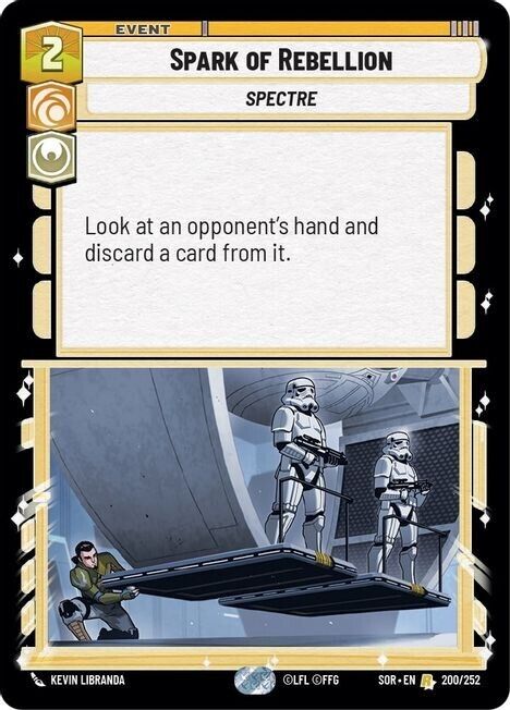 Spark of Rebellion - SOR 200 NM - Star Wars Unlimited