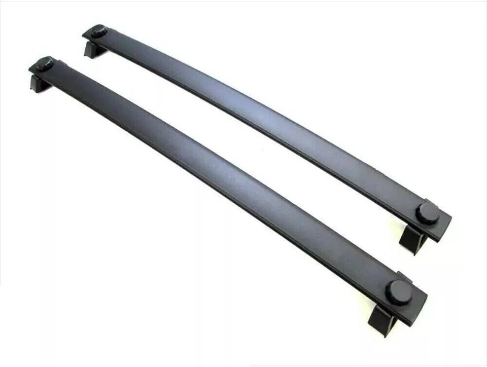 Se adapta a barras transversales Jeep Commander 2006-2010 2 piezas aluminio negro Foto 3 de 4